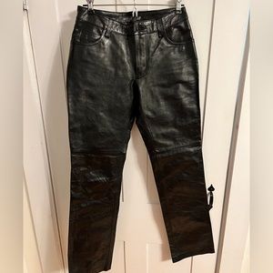 Vintage 00s real leather bootcut Gap pants